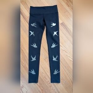 Noli Black Leggings with Silver Accents